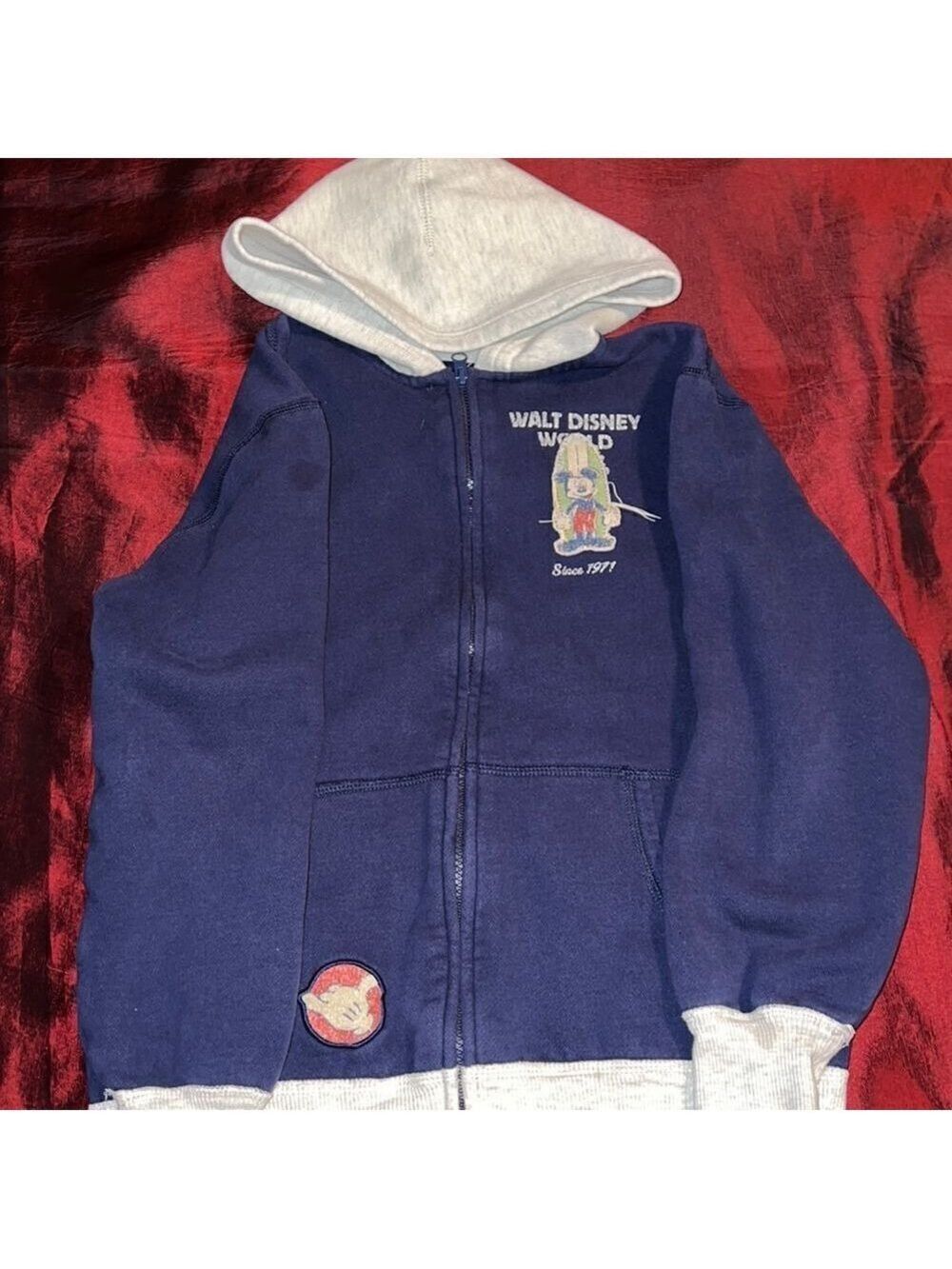 Disney Parks Youth zip up hoodie. Size large. Great vintage condition